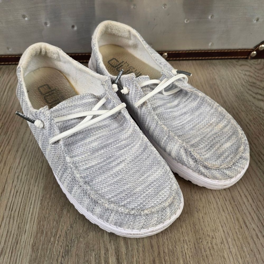 Hey Dude Wendy Sox Glacier Grey Shoes Size 8